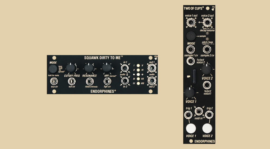 Endorphin.es Squawk Dirty To Me 1U und Two Of Cups M/MIDI