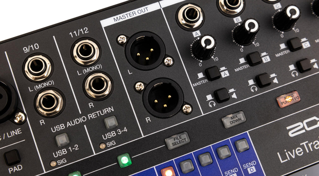 In Bezug auf die Anschlüsse gibt sich der Mixer flexibel