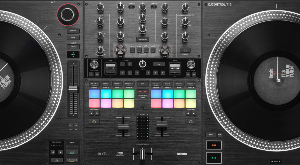 Ein genauer Blick auf die Mixer-Sektion von DJControl T10
