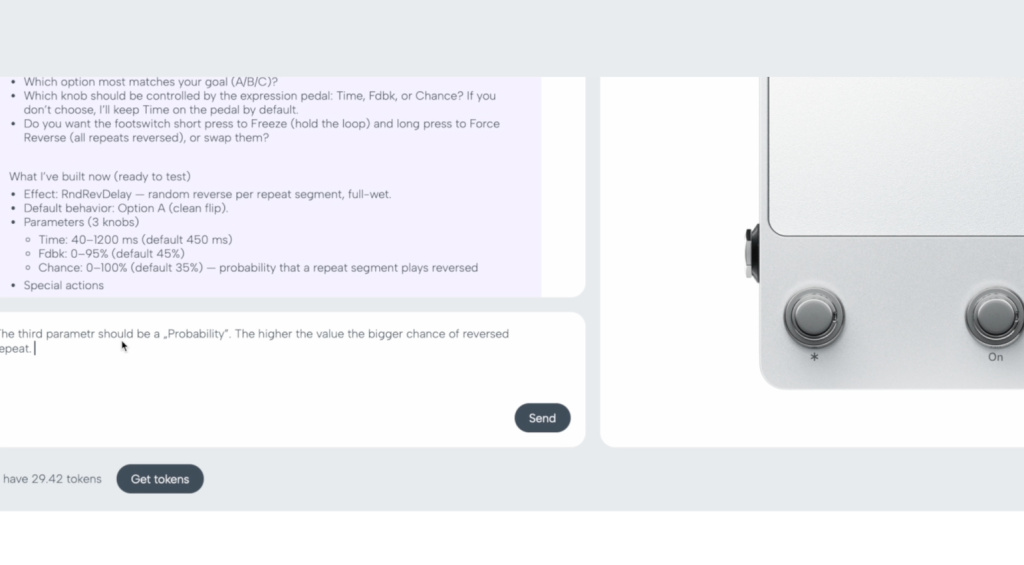 Im Playground prompted man die Effekte