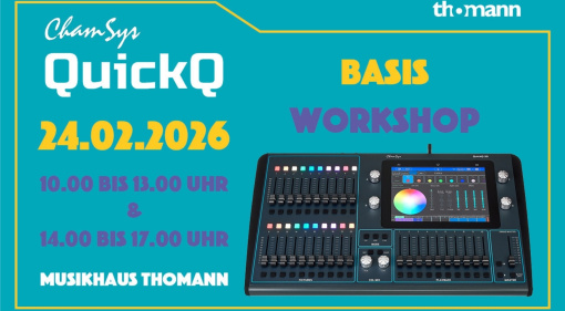 ChamSys QuickQ Workshop am 24. Februar 2026 bei Thomann