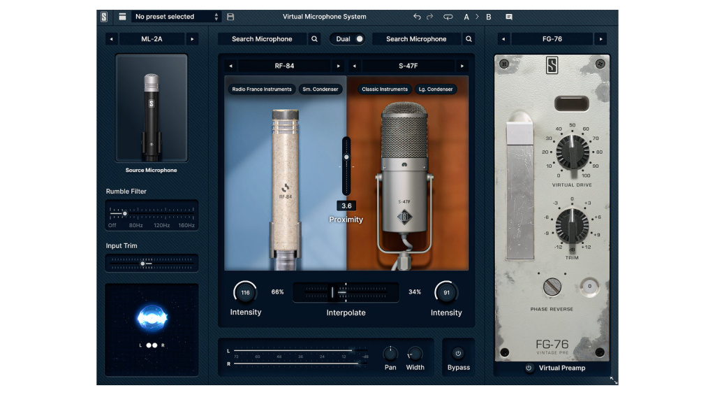 Über das VMS Plugin modelliert das Mikrofon direkt 27 andere Mikrofone