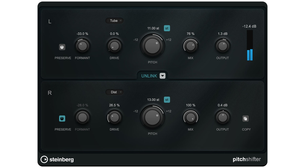Pitch Shifter Plugin in WaveLab 13