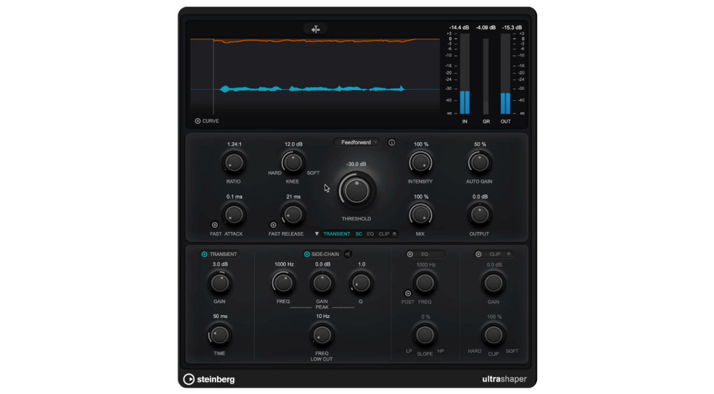 UltraShaper kombiniert Kompressior und Transienten-Bearbeitung
