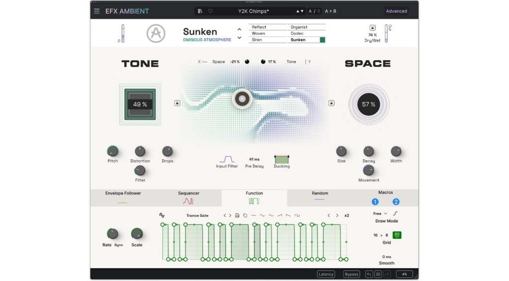 Arturia Efx AMBIENT - Advanced View
