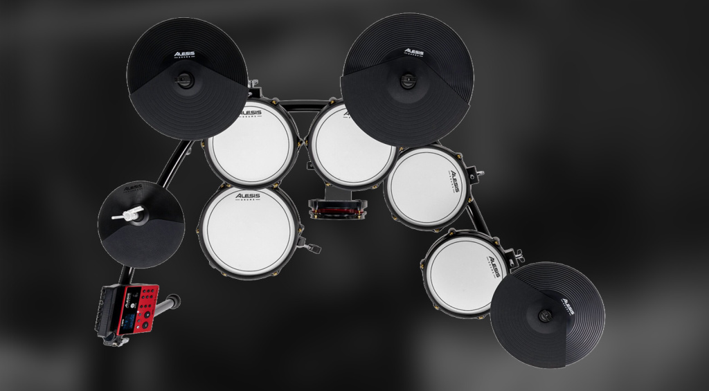 Wuchtiges E-Drum-Kit von oben