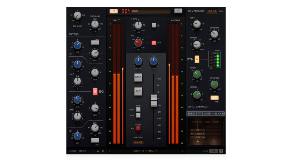 4K B Channelstrip Plugin von Solid State Logic