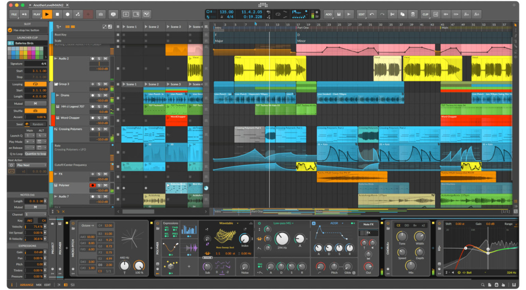 Bitwig Studio ist sehr gut für elektronische Musik geeignet