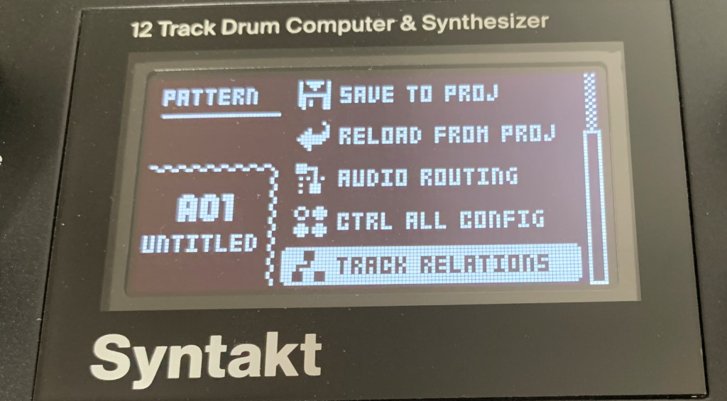 Über das Settings-Menü lassen sich unter "Pattern" nun Track Relations einstellen – eine mächtige Funktion