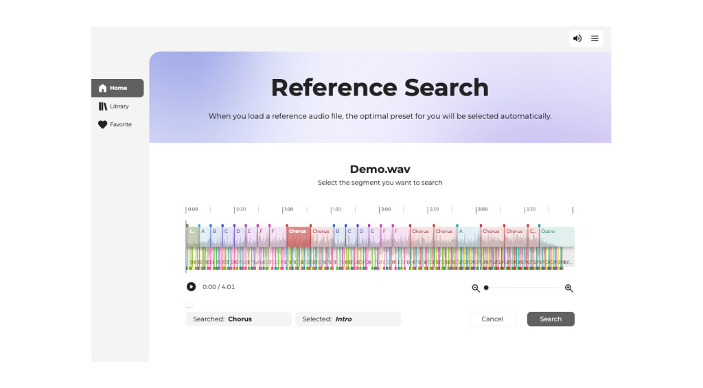 Melody Flip generiert neue Ideen, basierend auf einem importierten Audiofile