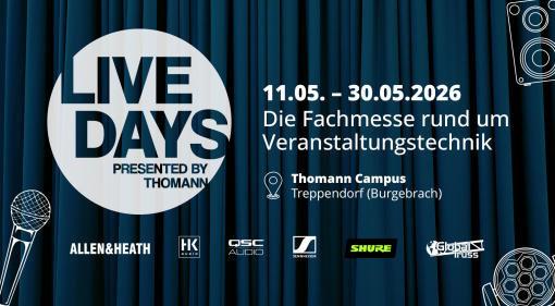 Live Days 2026 bei Thomann: Technik, Workshops und Szene endlich wieder zum Anfassen