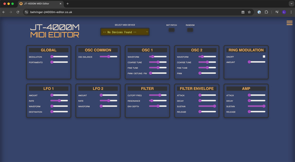 Behringer JT-4000M Micro Editor