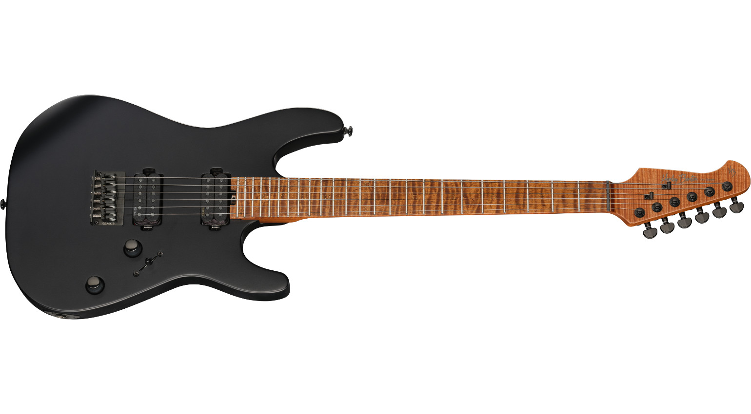 Harley Benton Fusion-IV MN HT EMG Satin Black Pro Serie