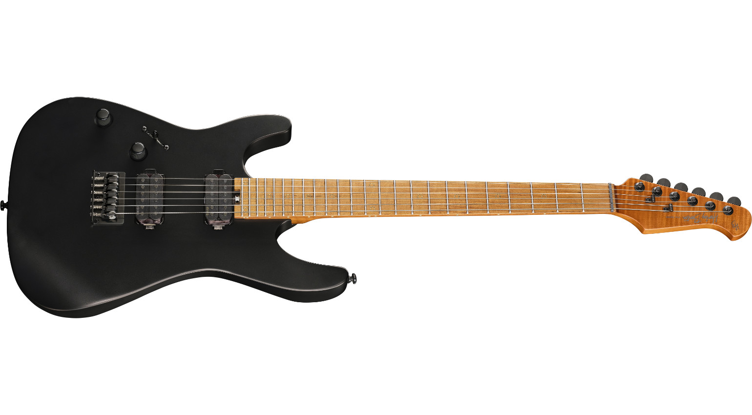 Harley Benton Fusion-IV HH LH MN HT EMG Satin Black Pro Serie