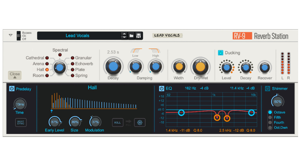 RV-9 Reverb Station ist der neue Reverb-Effekt in Reason 14