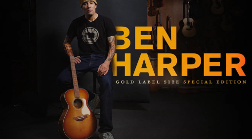 Die Taylor Ben Harper Gold Label 512e Special Edition ist ein Erlebnis in puncto Komfort, Klang und Ästhetik.