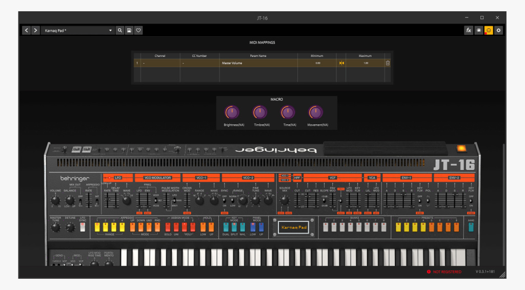 Behringer JT-16 VST