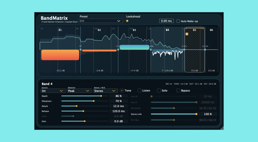 Kojima Audio BandMatrix: 6-Band Sidechain-Kompressor und Expander