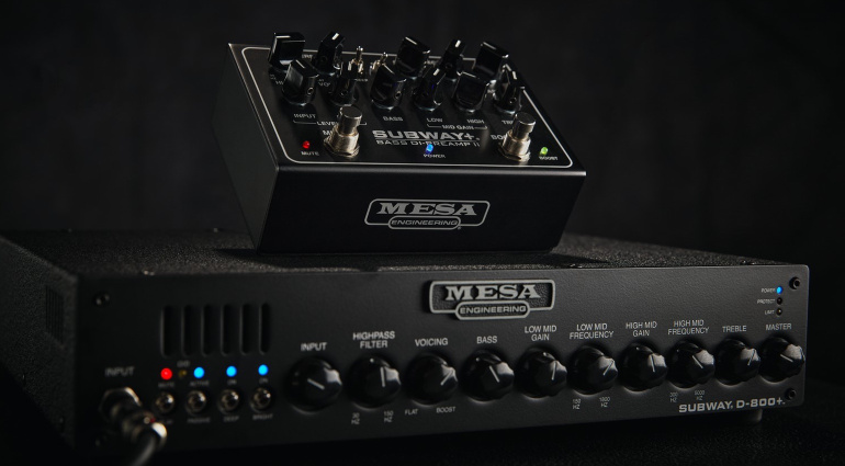 Der Subway+ Bass DI-Preamp II baut auf dem Subway D-800, D-800+ und D-350 auf und liefert den typischen MESA-Basssound jetzt im Mini-Format!