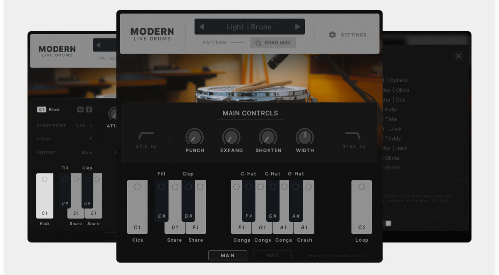 POPlab Sounds Modern Live-Drums
