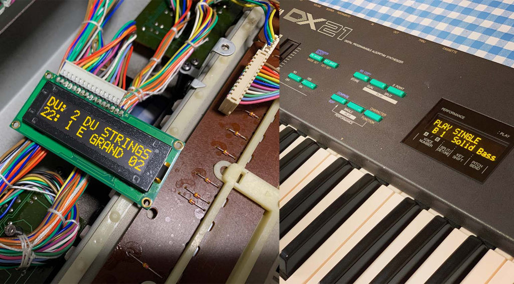 Austausch des Displays eines Yamaha DX21