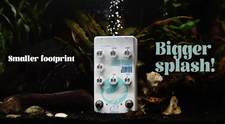 Crazy Tube Circuits bringt mit dem White Whale Junior eine komprimierte Version seines gefeierten Federhall-Pedals auf den Markt