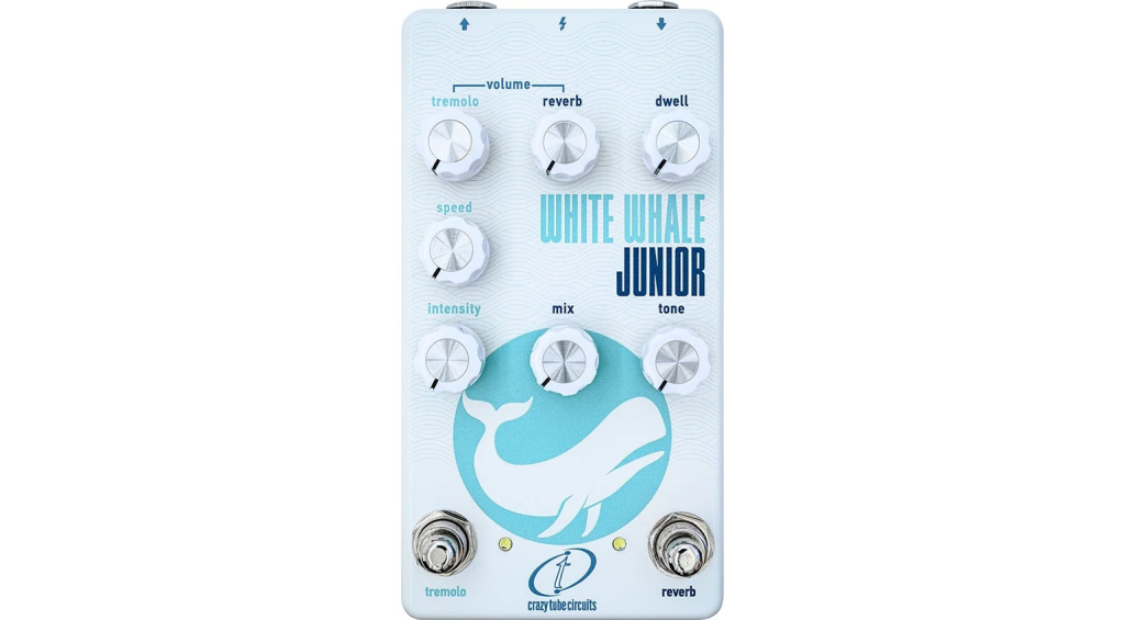 Crazy Tube Circuits bringt mit dem White Whale Junior eine komprimierte Version seines gefeierten Federhall-Pedals auf den Markt