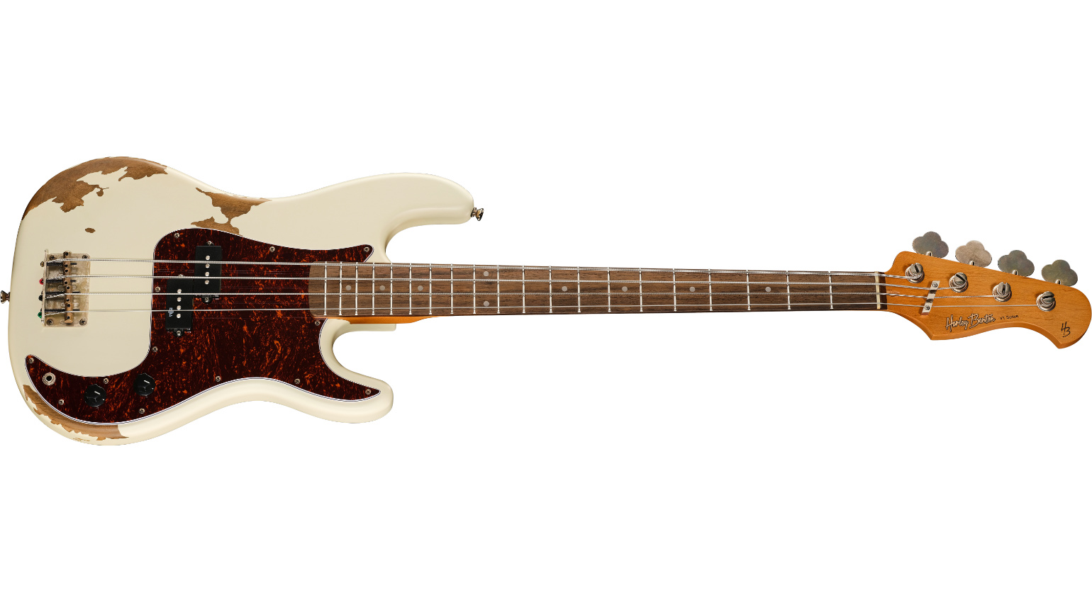 Harley Benton PB-62HA Olympic White Heavy Aged
