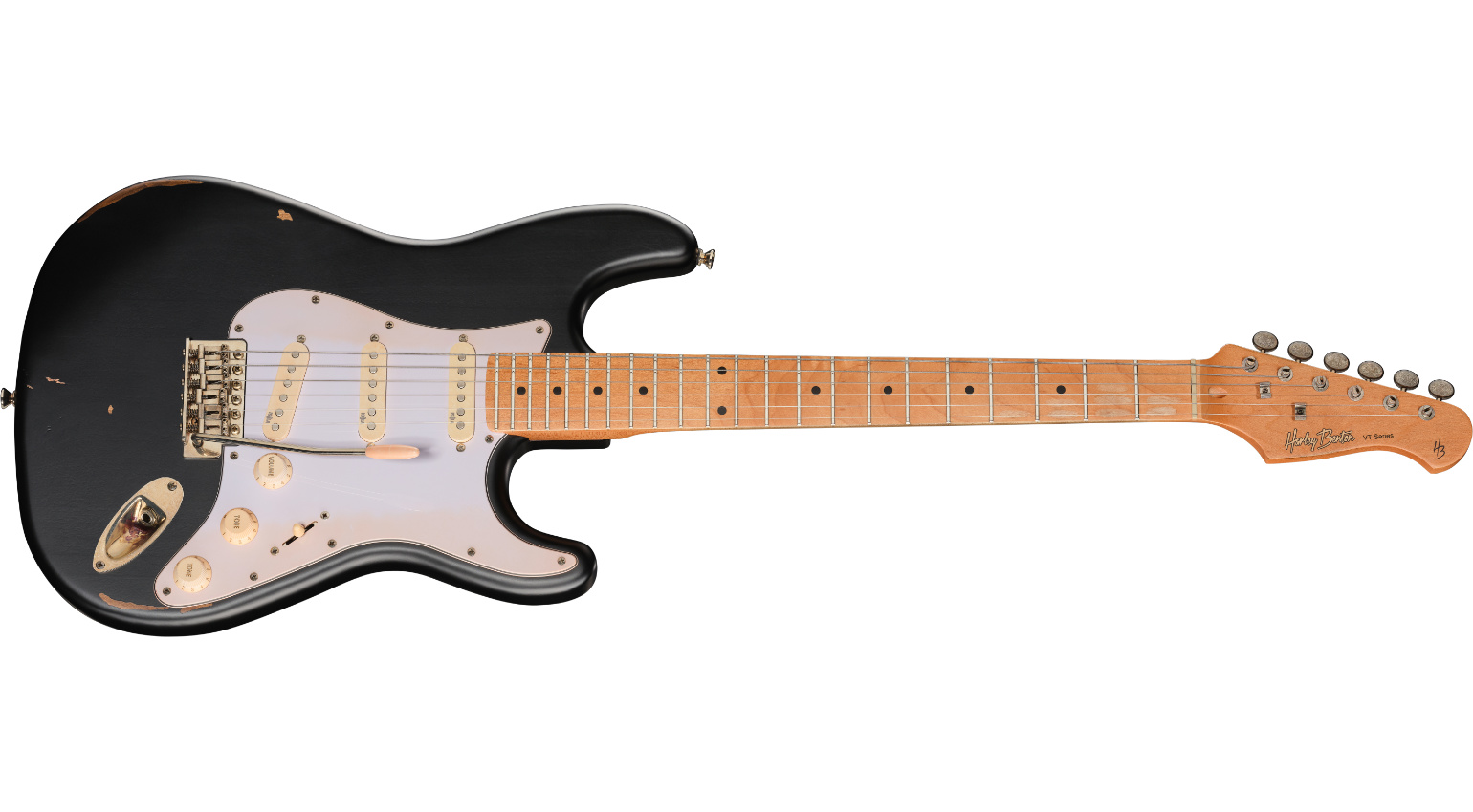 Harley Benton ST-62LA MN Black Light Aged