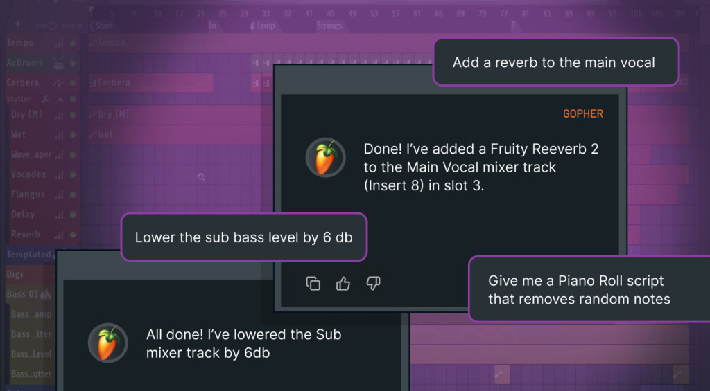 Der Gopher KI-Assistent bekommt in FL Studio 2026 auch direkten Zugriff auf DAW-Funktionen