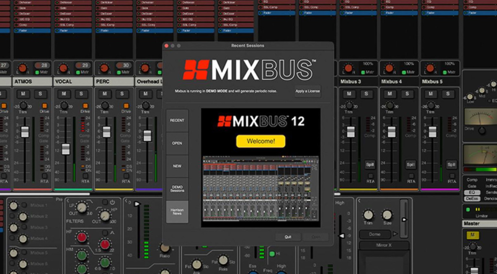 Harrison Mixbus 12 bietet jetzt sogar ein Fenster für Infos über Neuheiten