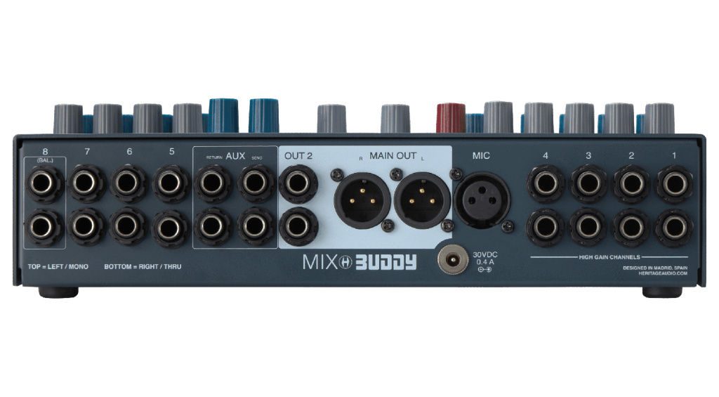 Mix Buddy ist speziell für den Anschluss von Instrumenten ausgelegt, aber es gibt auch einen Mikrofoneingang