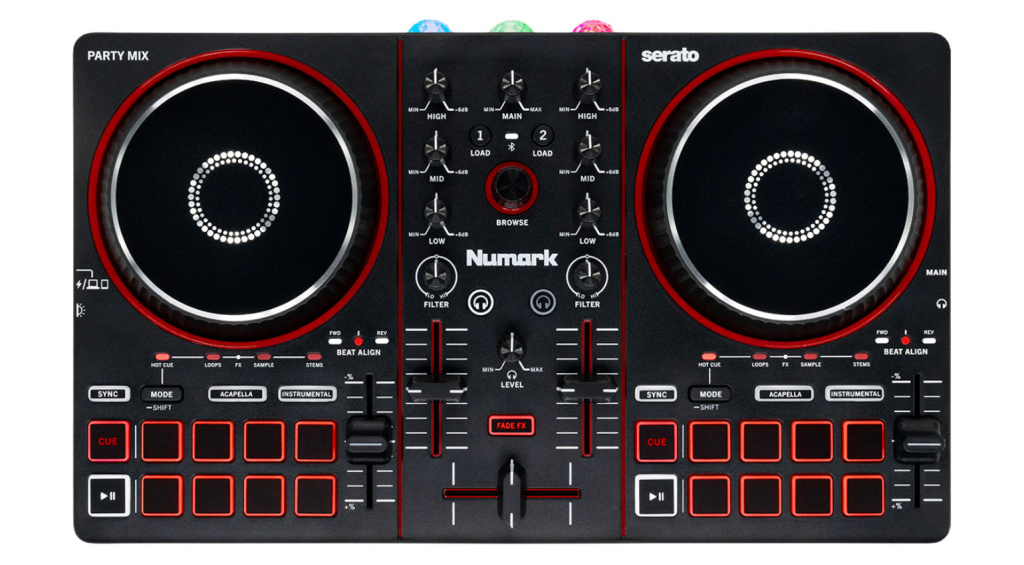 Das Layout des neuen Party Mix DJ-Controllers von Numark