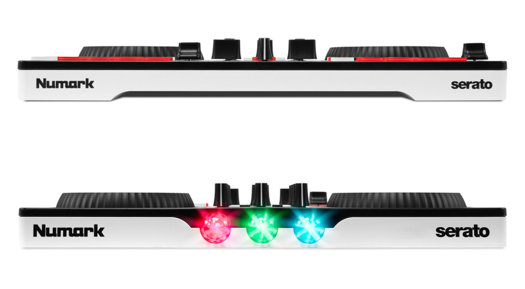 Vorder- und Rückseite des DJ-Controllers
