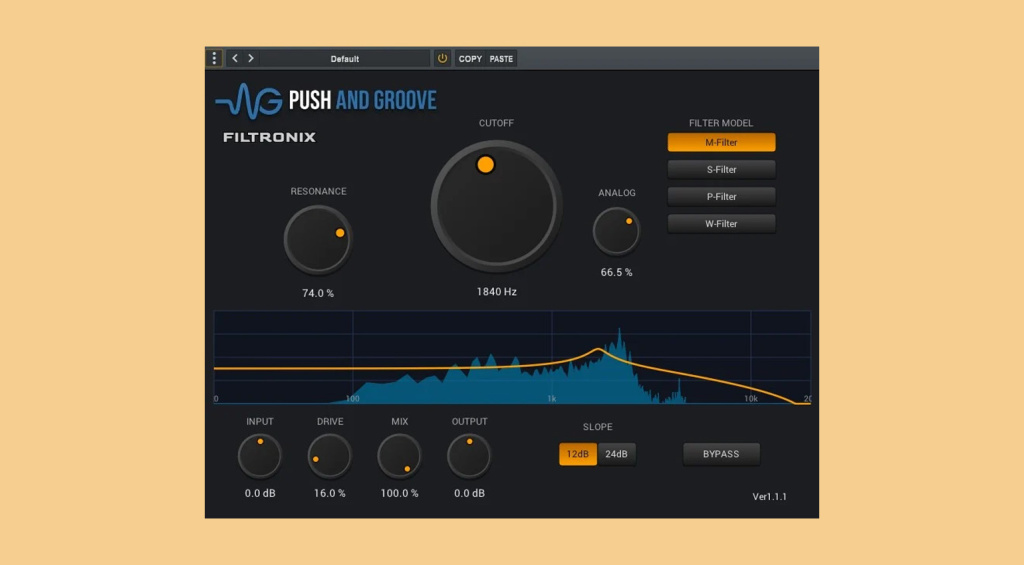 Push and Groove Filtronix: Vier komponentengenaue Analog-Filter