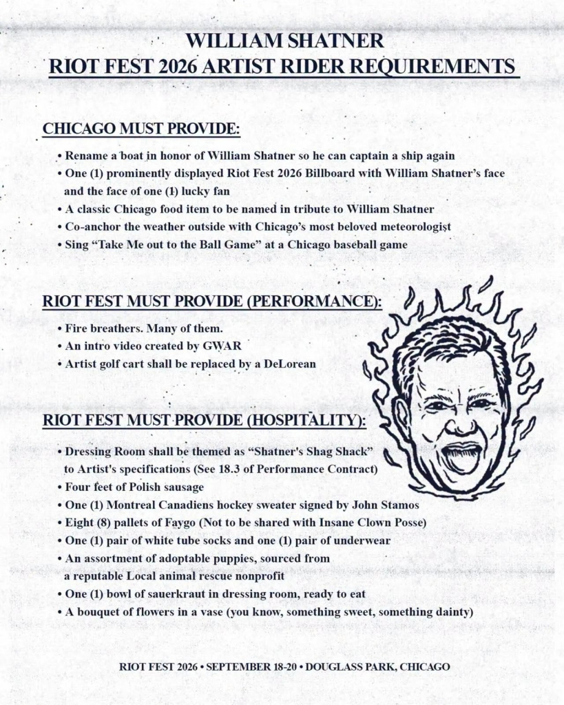 Rider für William Shatner