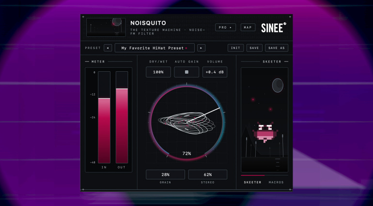 Noisquito: SINEEs neues Noise-FM-Filter bringt Bewegung in sterile Hi-Hats und Basslines