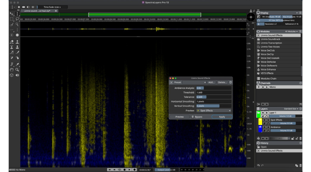 Steinberg SpectraLayers 13 Unmix