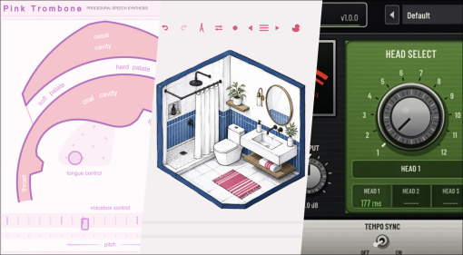 Xfer Pink Trombone, bathROOMs, Tape Echo 2: 3 Freeware-Plugins für Vocal-Spielereien, Badezimmer-Hall und Tape-Delay-Charme