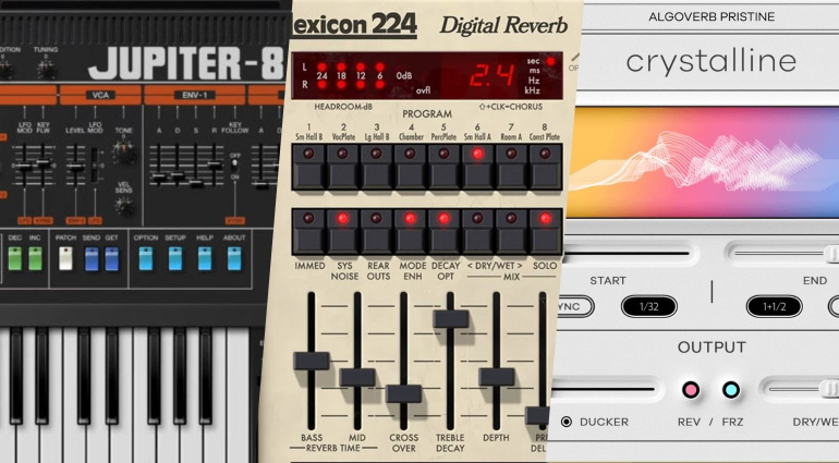 Roland Cloud JUPITER-8, Universal Audio Lexicon 224, Baby Audio Crystalline: 3 starke Plugin-Deals für Vintage-Synth, Vintage-Reverb und modernen Hall