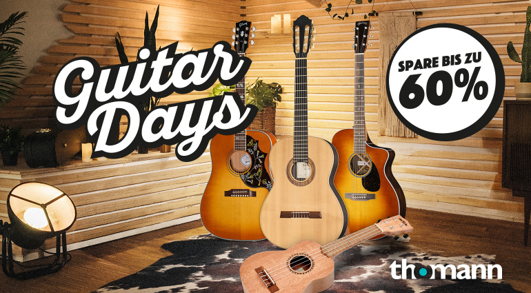 Schnäppchen gefällig? Hier bekommt ihr alle Infos zu den Akustikgitarren-Deals der Thomann Guitar Days 2026.