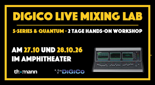 DiGiCo Live Mixing Lab bei Thomann: Zwei Tage Praxistraining an S-Series und Quantum