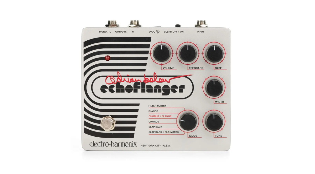 Ihr wollt satte Chorus- und Flanger-Effekte und viele Sounds darüber hinaus? Dann solltet ihr euch den EHX Adrian Belew Echoflanger genauer anschauen.