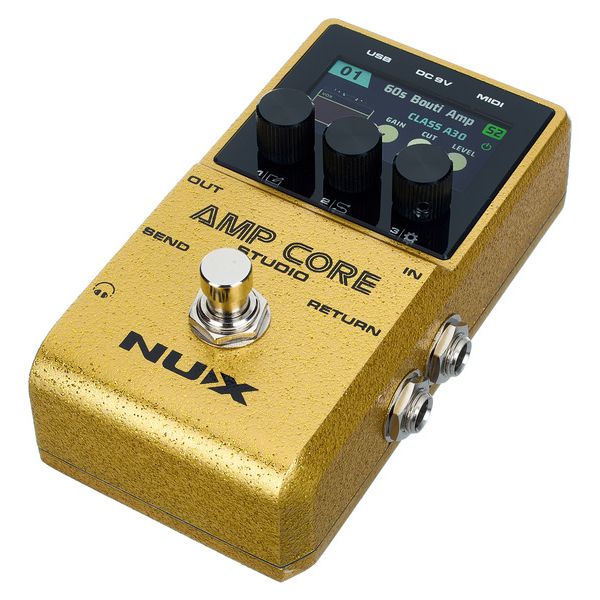 NUX Amp Core Studio Amp-Modeler und IR-Pedal mit Farbdisplay