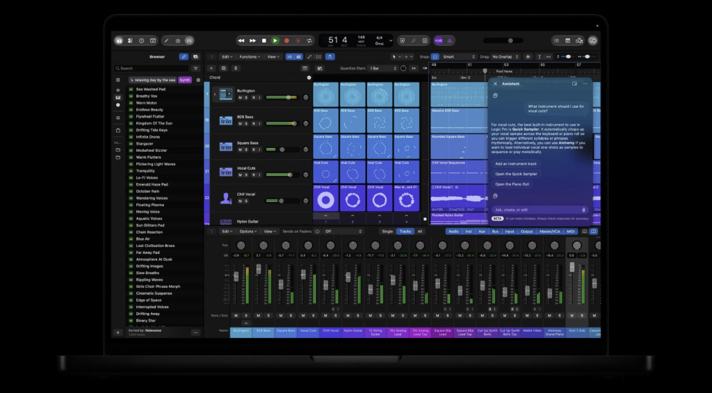 Der neue KI-Assistent in Logic Pro 13