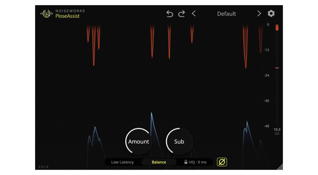 Über die Delta-Funktion hörst du nur die vom Plugin entfernten Sounds